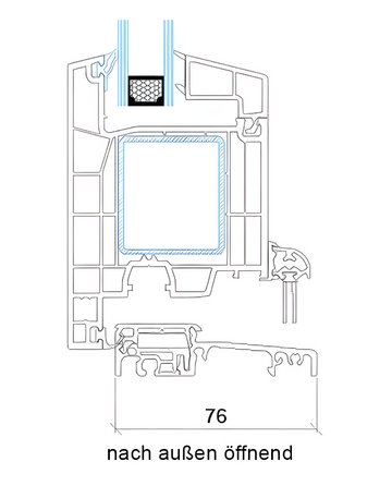Salamander gE 76 AD technische Zeichnung