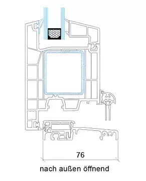 Salamander gE 76 AD technische Zeichnung