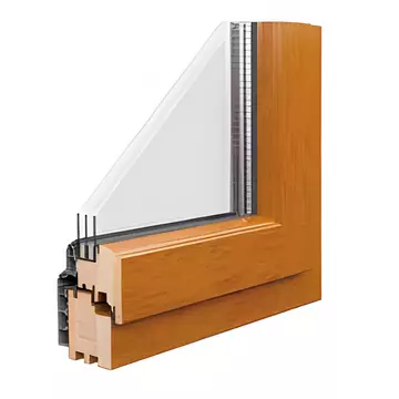 Wood-Line IV 68 Holz-Aluminium Musterecke von innen