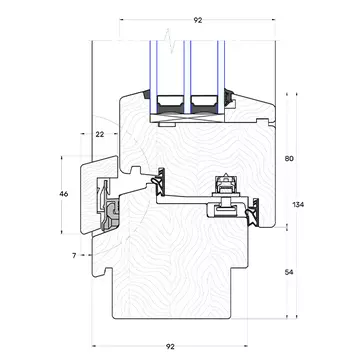 UD-Line IV 92 BUG-STIL Schnittzeichnung