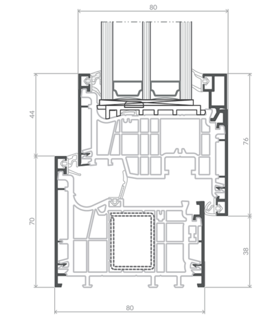 Aluron ASH 80 Technische Zeichnung