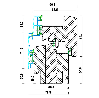 Technische Zeichnung Quadrat SF