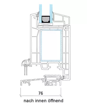 Salamander gE 76 AD technische Zeichnung