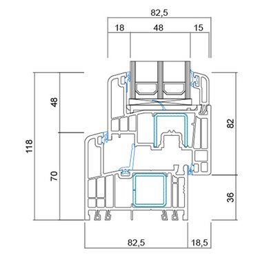 GEALAN S9000 technische Zeichnung
