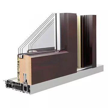 Wood-Line IV 92 Holz-Aluminium-Hebeschiebetür von innen