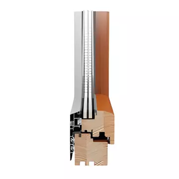 Wood-Line IV 78 Holz-Aluminium Musterecke von innen