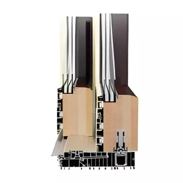 Wood-Line IV 92 Holz-Aluminium-Hebeschiebetür von vorne