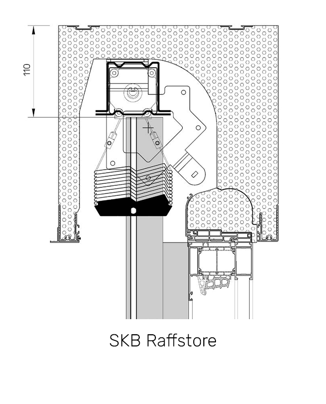 SKB Raffstore technische Zeichnung