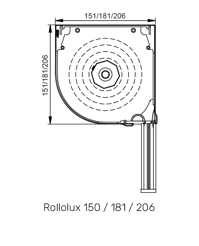 Rollolux technische Zeichnung