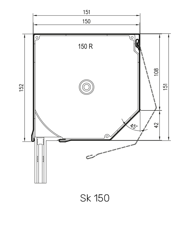 SK 150 technische Zeichnung