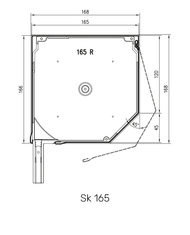 SK 165 technische Zeichnung