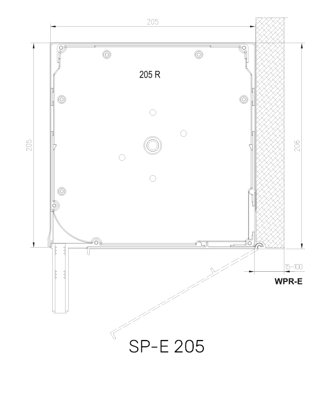 SP-E 205 technische Zeichnung