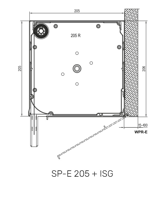 SP-E 205 + MKT technische Zeichnung