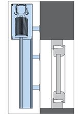 RAFF-E Montage Kasten auf der Fassade mit Abstandshalter