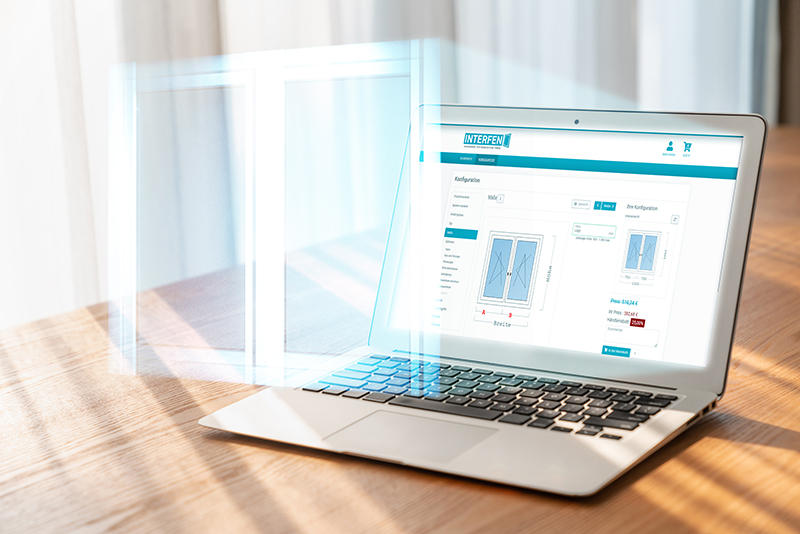 Ein Fenster wird online konfiguriert