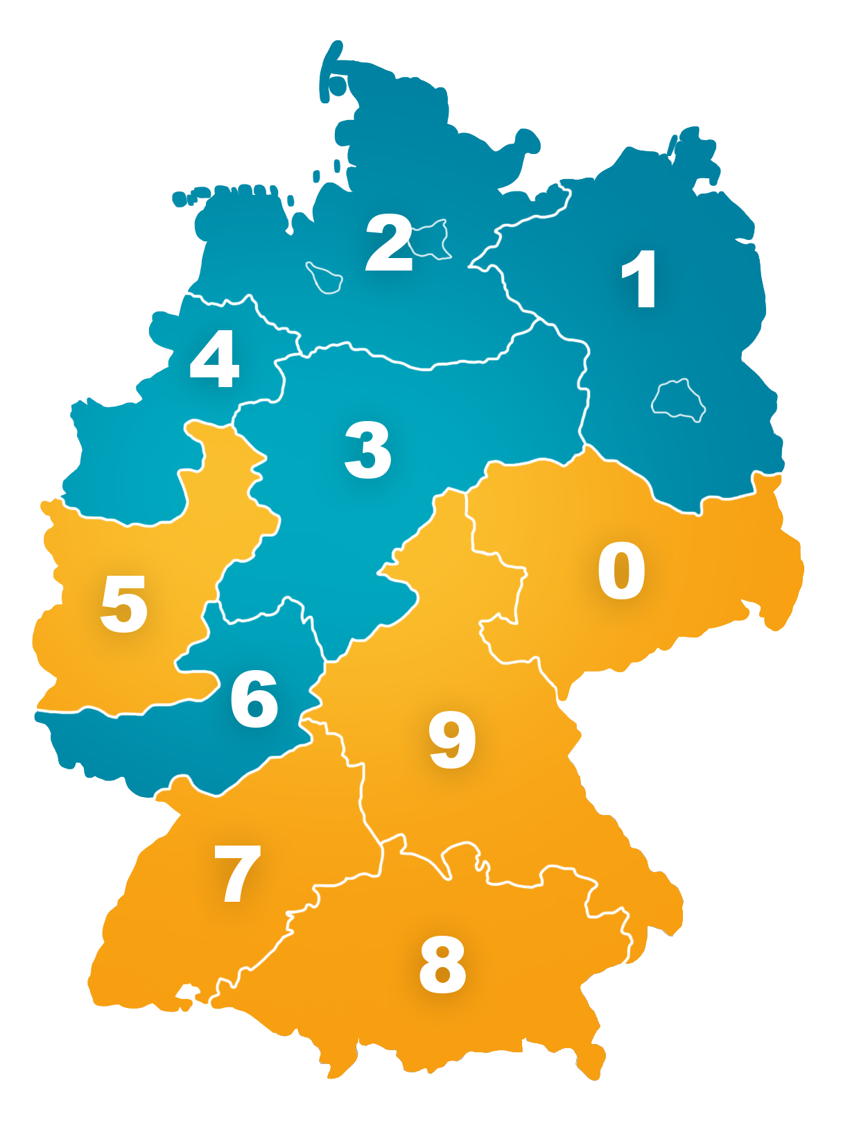 Aufteilung Zuständigkeitsbereich Außendienst